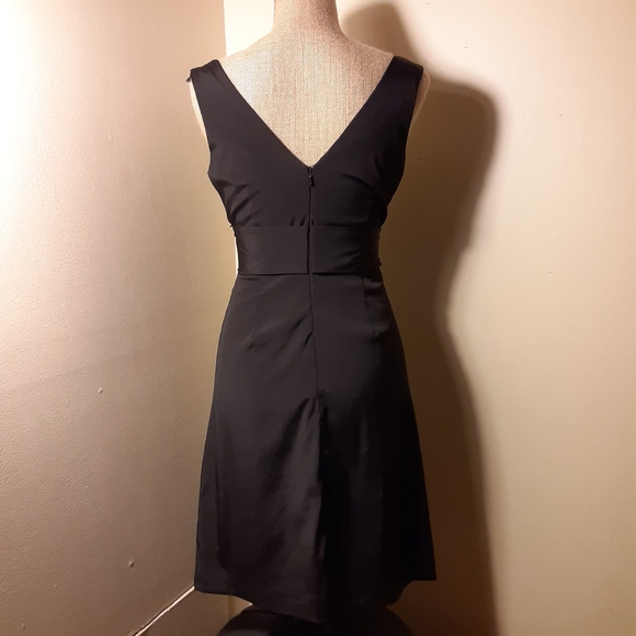WHBM black empire waist a line cocktail dress sz2 - Picture 4 of 9